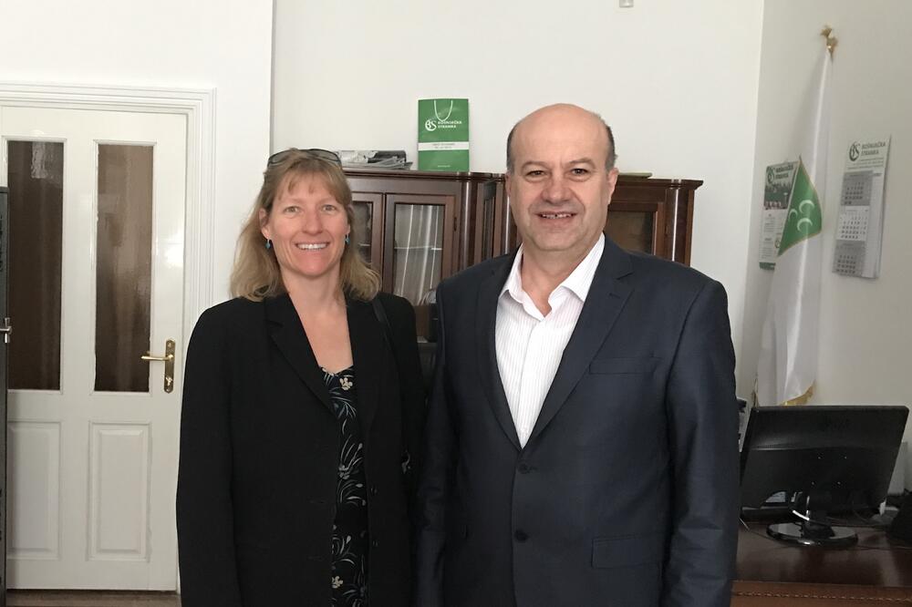 Lesli Freriksen, Rafet Husović, Foto: Bošnjačka stranka