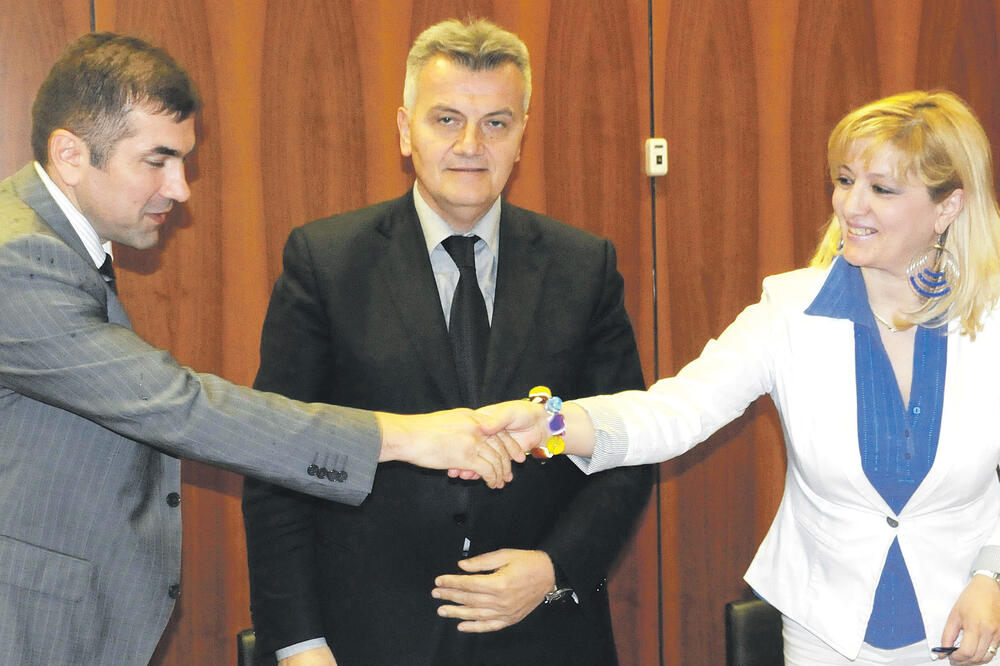Vladimir Pavićević, Ljiljana Krivokapić, Miodrag Radunović, Foto: Luka Zeković