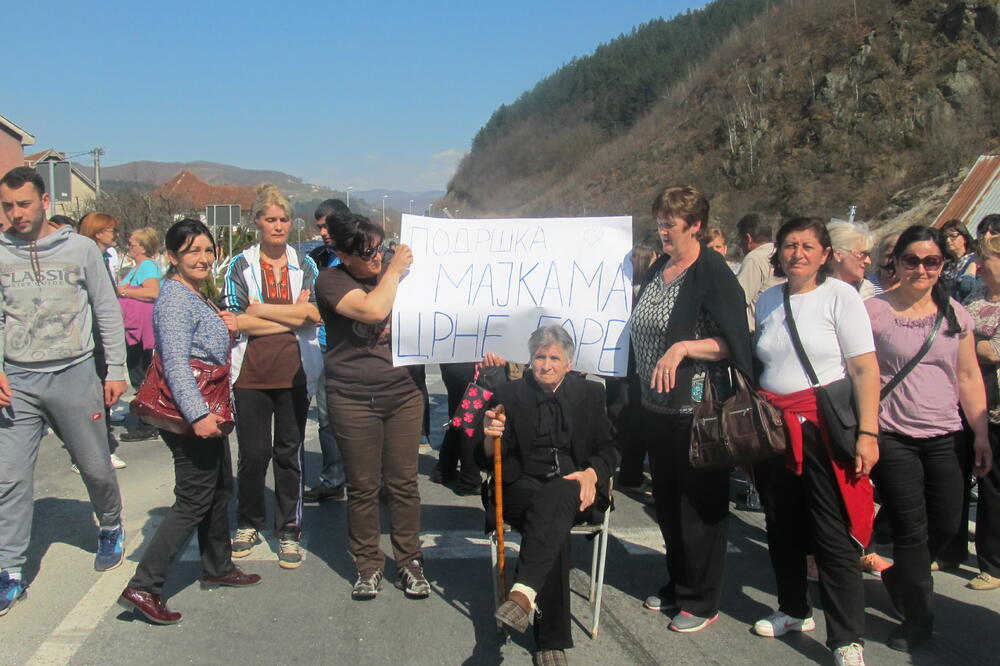 blokada saobraćaja Bijelo Polje, Foto: Jadranka Ćetković