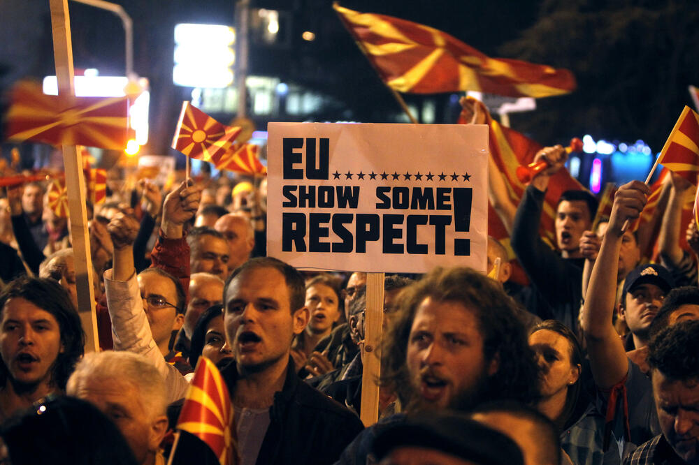 Makedonija, protest, Foto: Beta-AP