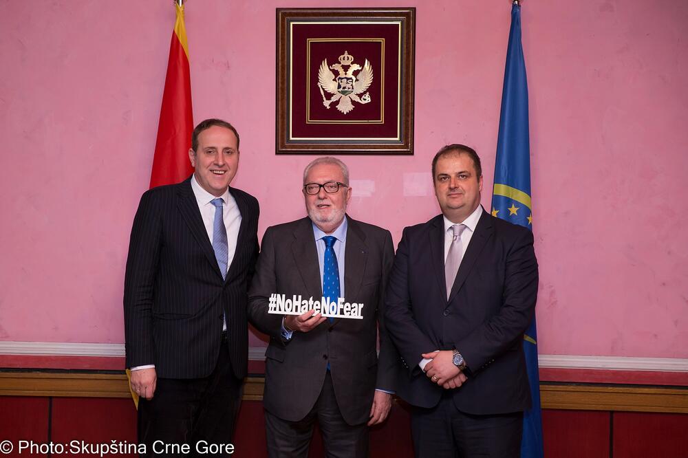 Andrija Popović, Pedro Agramunt, Foto: Skupština Crne Gore