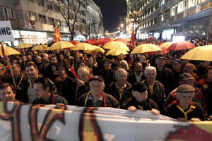 Protestni marš u Skoplju predvodili lovci