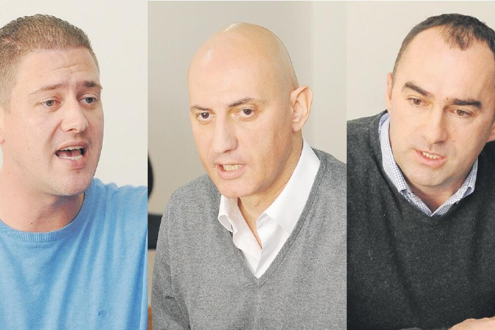 Mimo Drašković, Goran Đurović, Milan Radović, Foto: Arhiva Vijesti