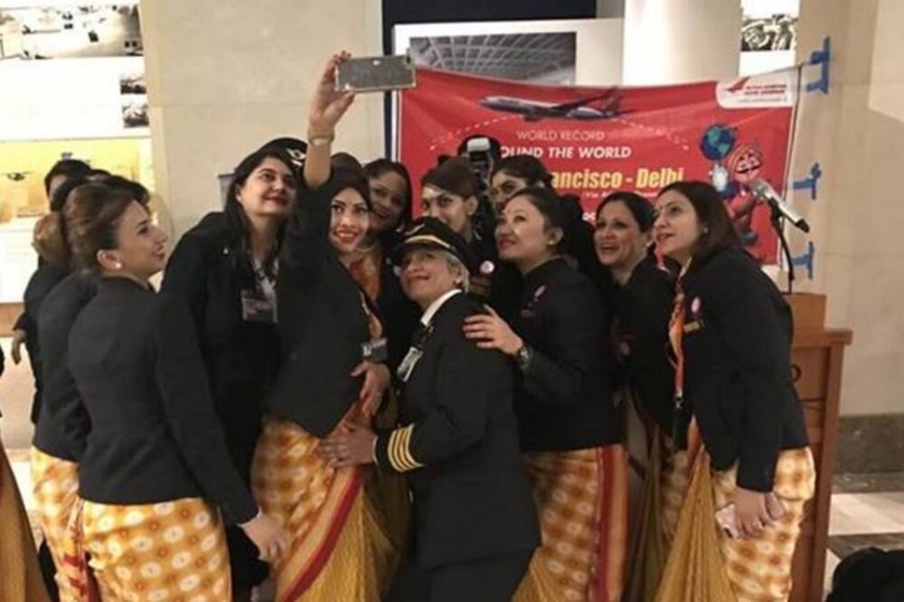 ženska posada, Air India, Foto: Twitter