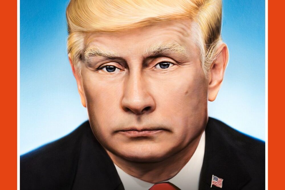 Vladimir Putin, frizura Donald Tramp, Foto: Twitter