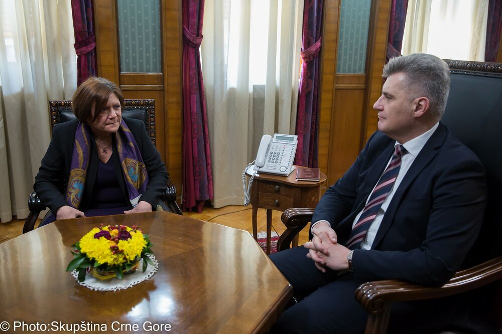 Kristin Tudik, Ivan Brajović, Foto: Skupština Crne Gore