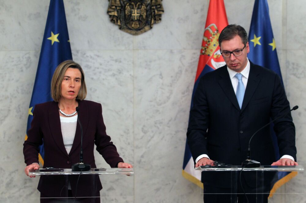 Federika Mogerini, Aleksandar Vučić, Foto: Beta-AP