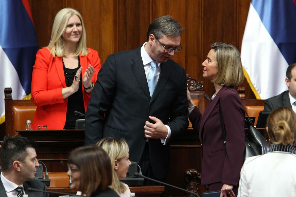 Federika Mogerini, Aleksandar Vučić, Foto: Beta-AP