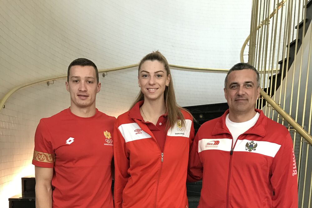 Darko Pešić, Marija Vuković i Milan Šolaja, Foto: Atletski savez Crne Gore