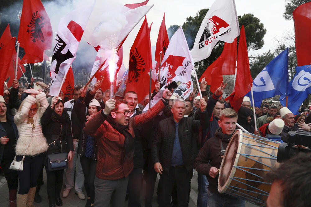 Albanija, protest, Foto: Beta