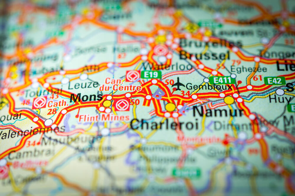 Belgija mapa, Foto: Shutterstock.com