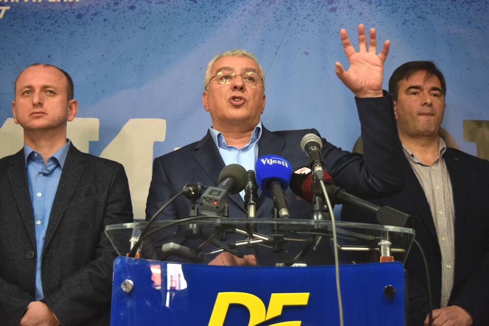 Milan Knežević, Andrija Mandić, Nebojša Medojević, Foto: Luka Zeković