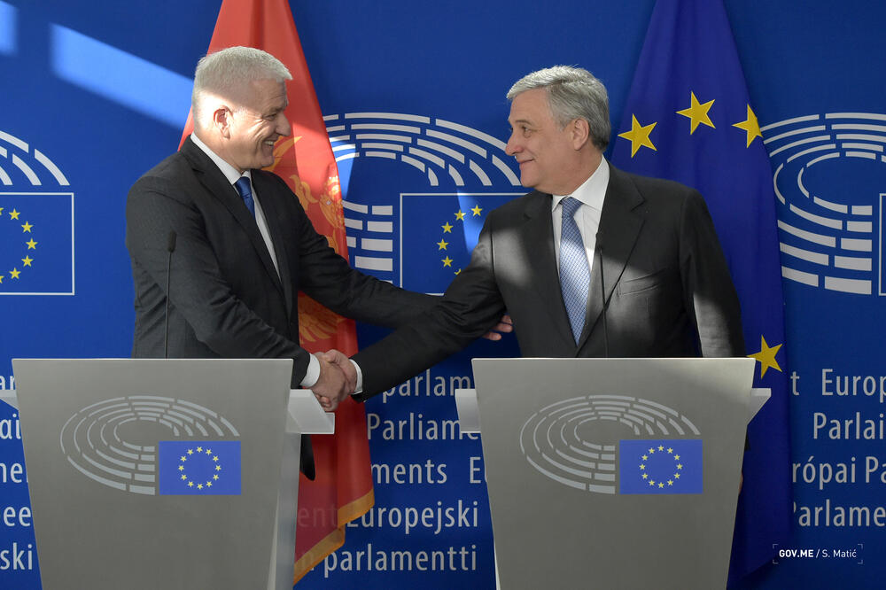 Duško Marković, Antonio Tajani, Foto: Gov.me