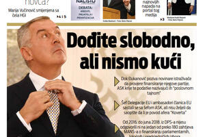 Naslovna strana "Vijesti" za sedmi februar