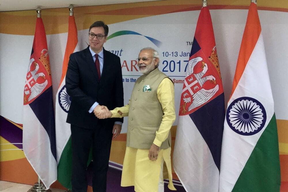 Aleksandar Vučić, Narendra Modi, Foto: Betaphoto