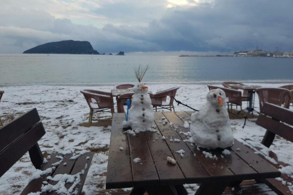 Budva snijeg, Foto: Ivica Janović