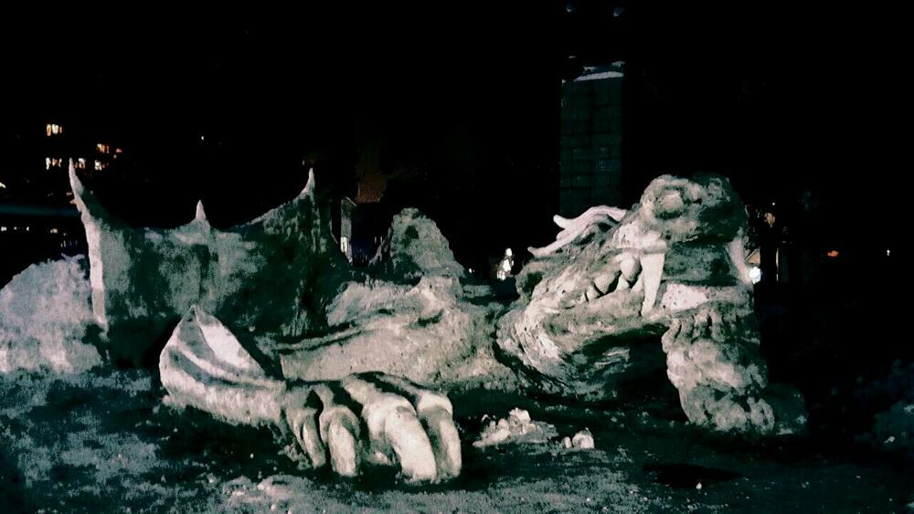 sniježna skulptura, Bijelo Polje