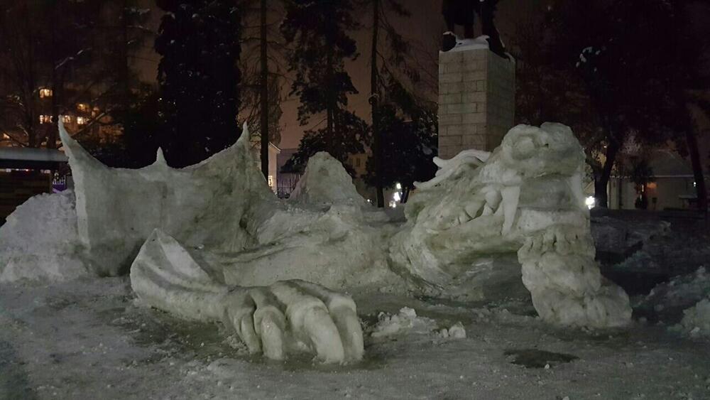 sniježna skulptura, Bijelo Polje