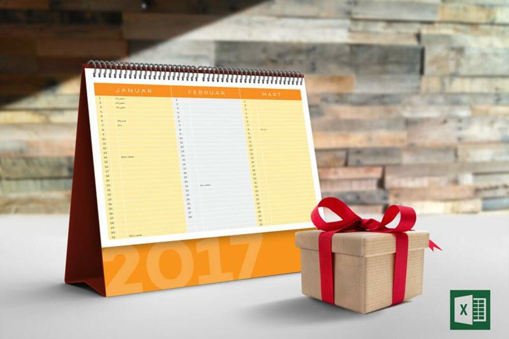 Excel kalendar, Foto: Zeljkopopovic.com