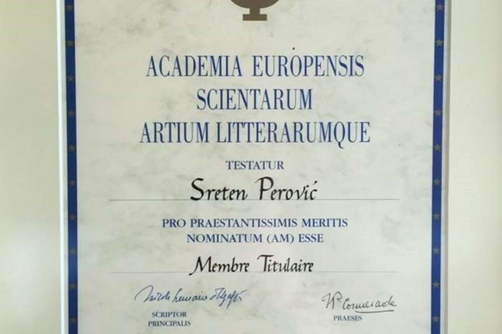 Sreten Perović Evropska akademija, Foto: DANU