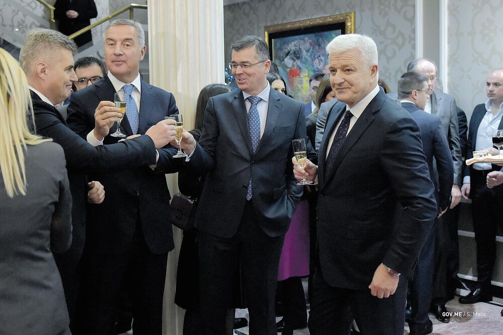Milo Đukanović, Branimir Gvozdenović, Duško Marković, Foto: Gov.me