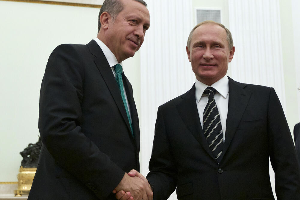 Vladimir Putin, Redžep Tajip Erdogan, Foto: EPA/IVAN SEKRETAREV / AP / POOL