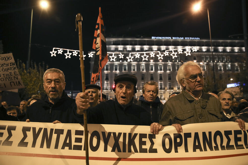 protest penzionera, Grčka, Foto: Beta-AP