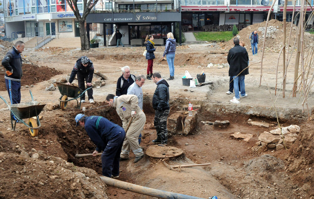 arheološka iskopavanja trg Podgorica