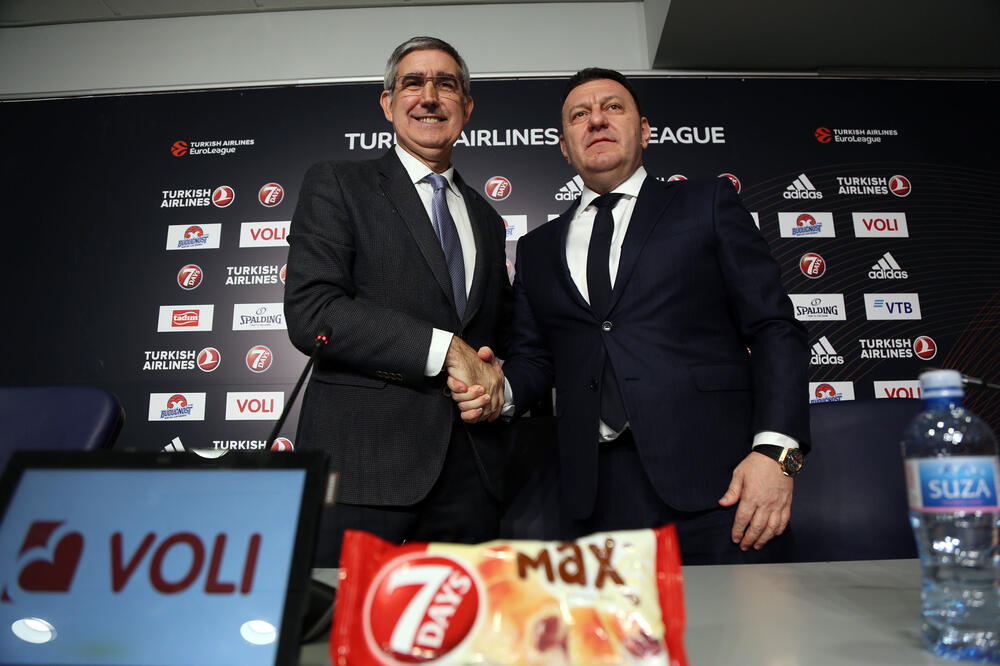 Prvi čovjek Evrolige Đordi Bartomeu i predsjednik Budućnosti Dragan Bokan