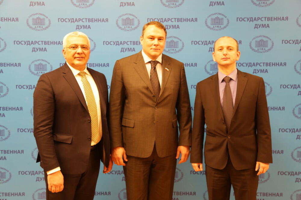 Andrija Mandić, Petar Tolstoj, Milan Knežević, Foto: Demokratski front