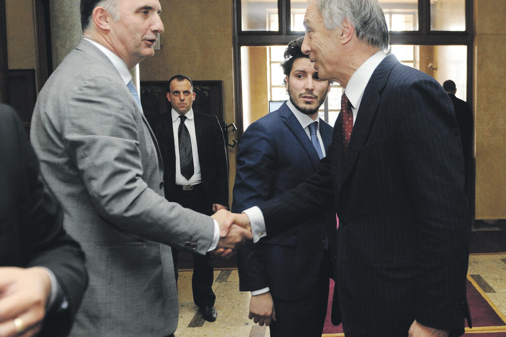 Srđan Milić, Miodrag Lekić, Dritan Abazović, Foto: Savo Prelević