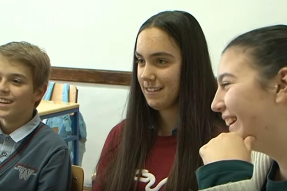 Učenici OŠ "Dušan Bojović", Foto: Screenshot (TV Vijesti)