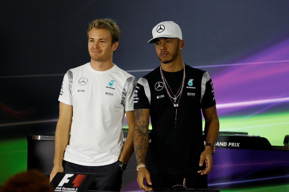 Niko Rozberg i Luis Hamilton, Foto: Reuters