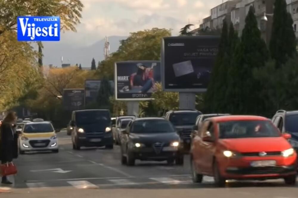 Podgorica, automobili, saobraćaj, Foto: Screenshot(TvVijesti)