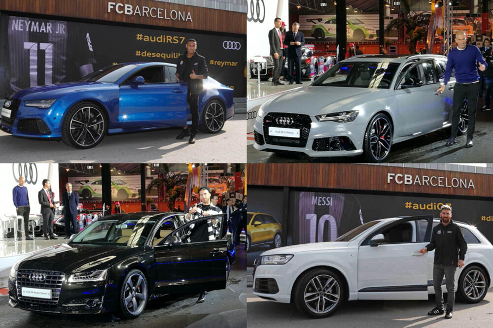 Igrači Reala i Barse sa Audijima, Foto: Marca.com