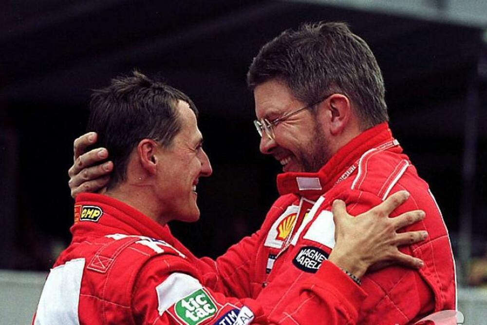 Ros Bron i Mihael Šumaher, Foto: Motorsport