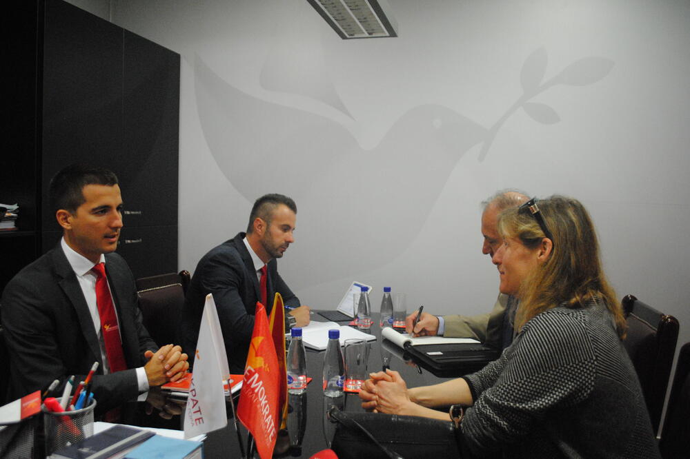 Aleksa Bečić, Lesli Freriksen, Foto: Demokratska Crna Gora