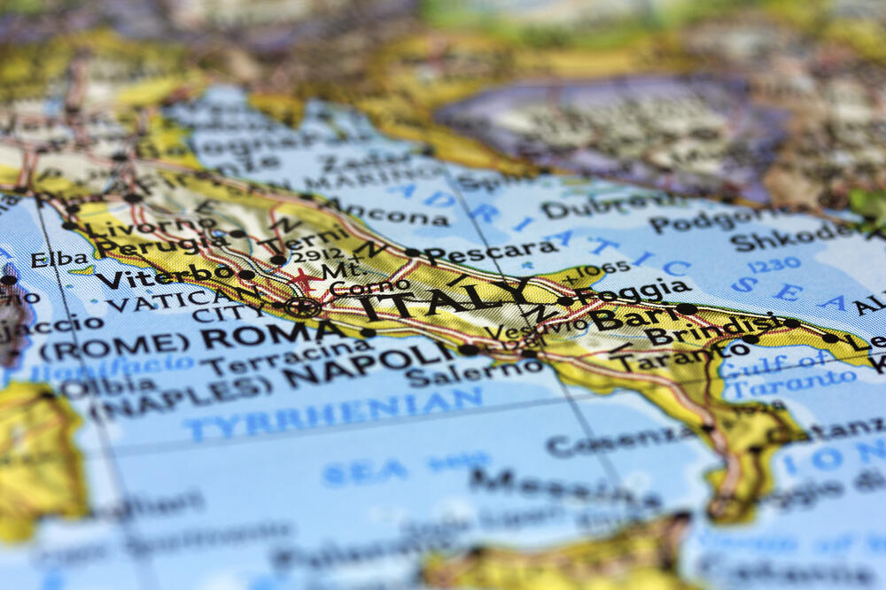 Italija mapa, Foto: Shutterstock
