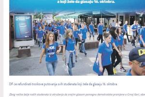 DF kaže da nije kao DPS, iako plaćaju put za glas