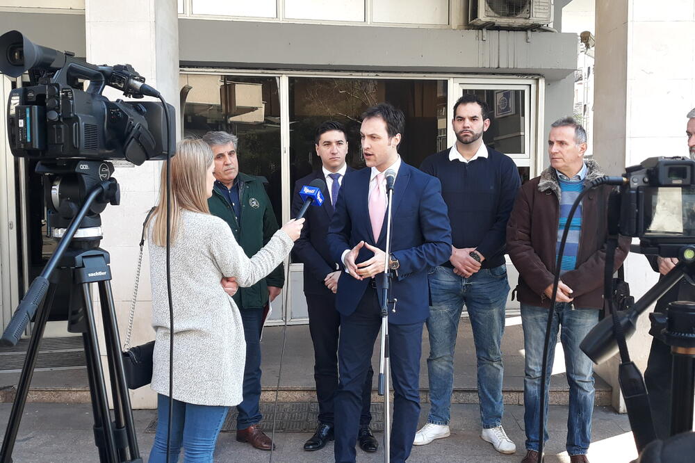 Marko Milačić ispred SDT-a, Foto: Prava Crna Gora