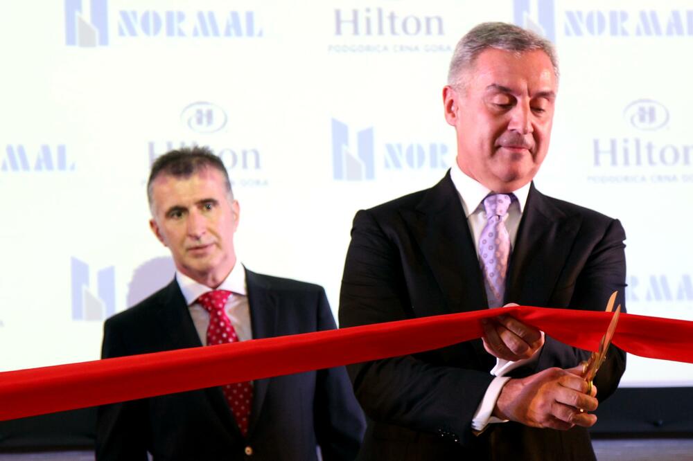 hotel Hilton otvanjanje, Milo Đukanović, Žarko Burić, Foto: Filip Roganović