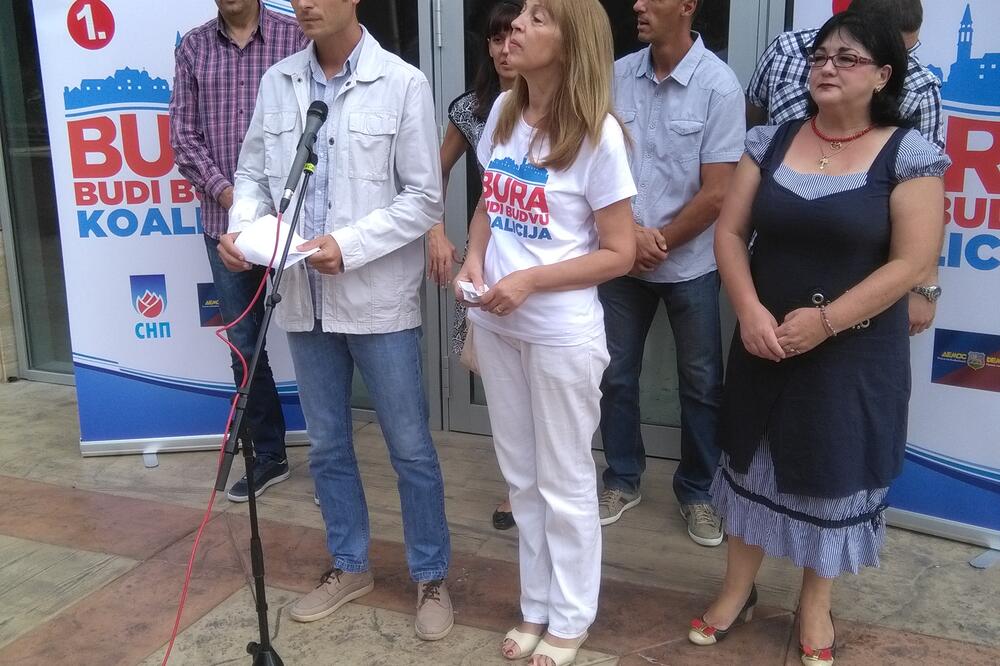 Bura budi Budvu, Foto: Koalicija Bura budi Budvu