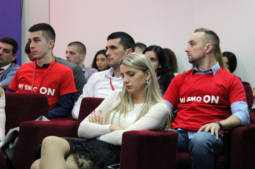 Sedmoj izbornoj konvenciji Savjeta mladih DPS-a Glavnog grada, Foto: Filip Roganović