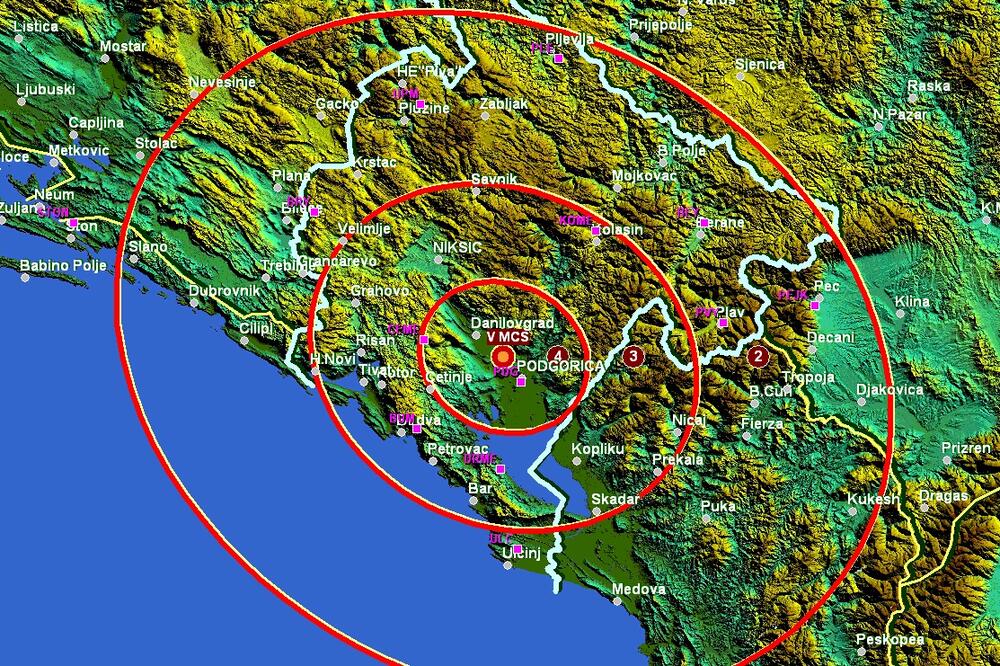 zemljotres Crna Gora, Foto: Seismo.co.me