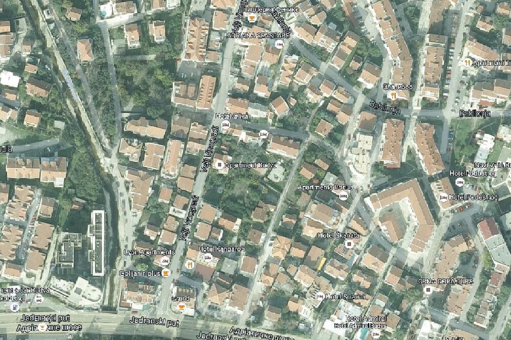 Budva iz satelita, Foto: Google Maps