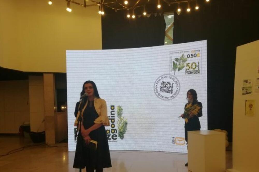 Poštanska marka povodom Praznika mimoze, Foto: Slavica Kosić