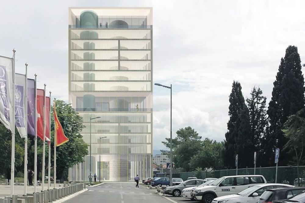 Neboder na desnoj strani Morače