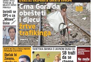 U "Vijestima" čitajte: Crna Gora da obešteti i djecu žrtve...