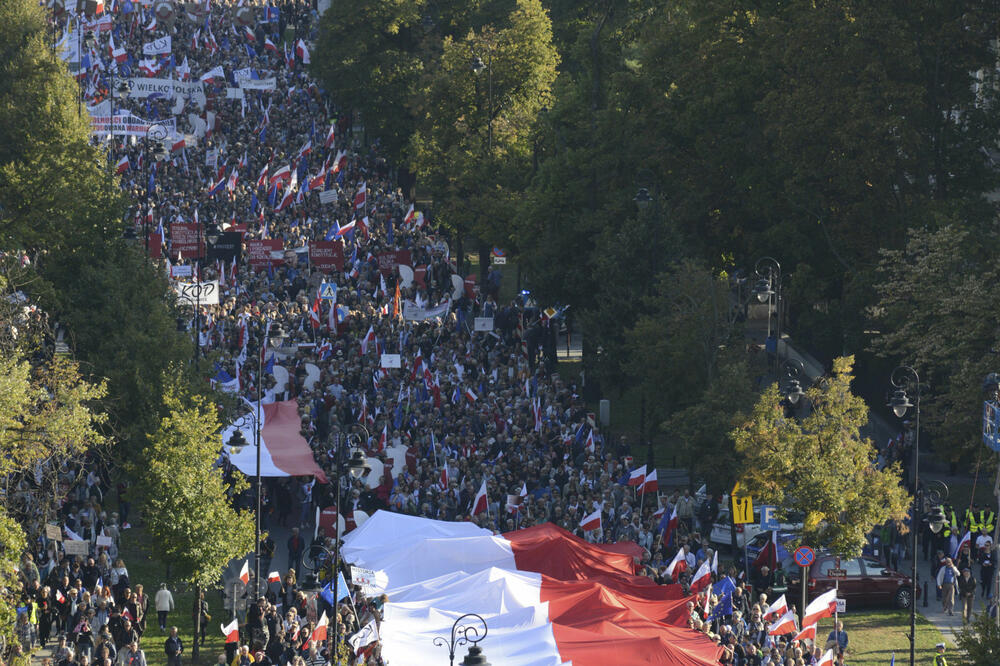 Varšava, protest, Foto: Reuters
