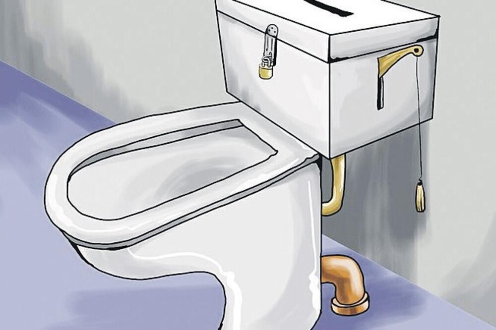 karikatura, wc šolja, Foto: MOHAMMAD SABA'ANEH/CARTOONMOVEMENT.COM